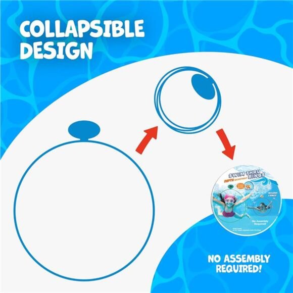 Kids Water Sports Swim Thru Rings, Swimming Pool Toys for Summer Activities‎ - Picture 5 of 6